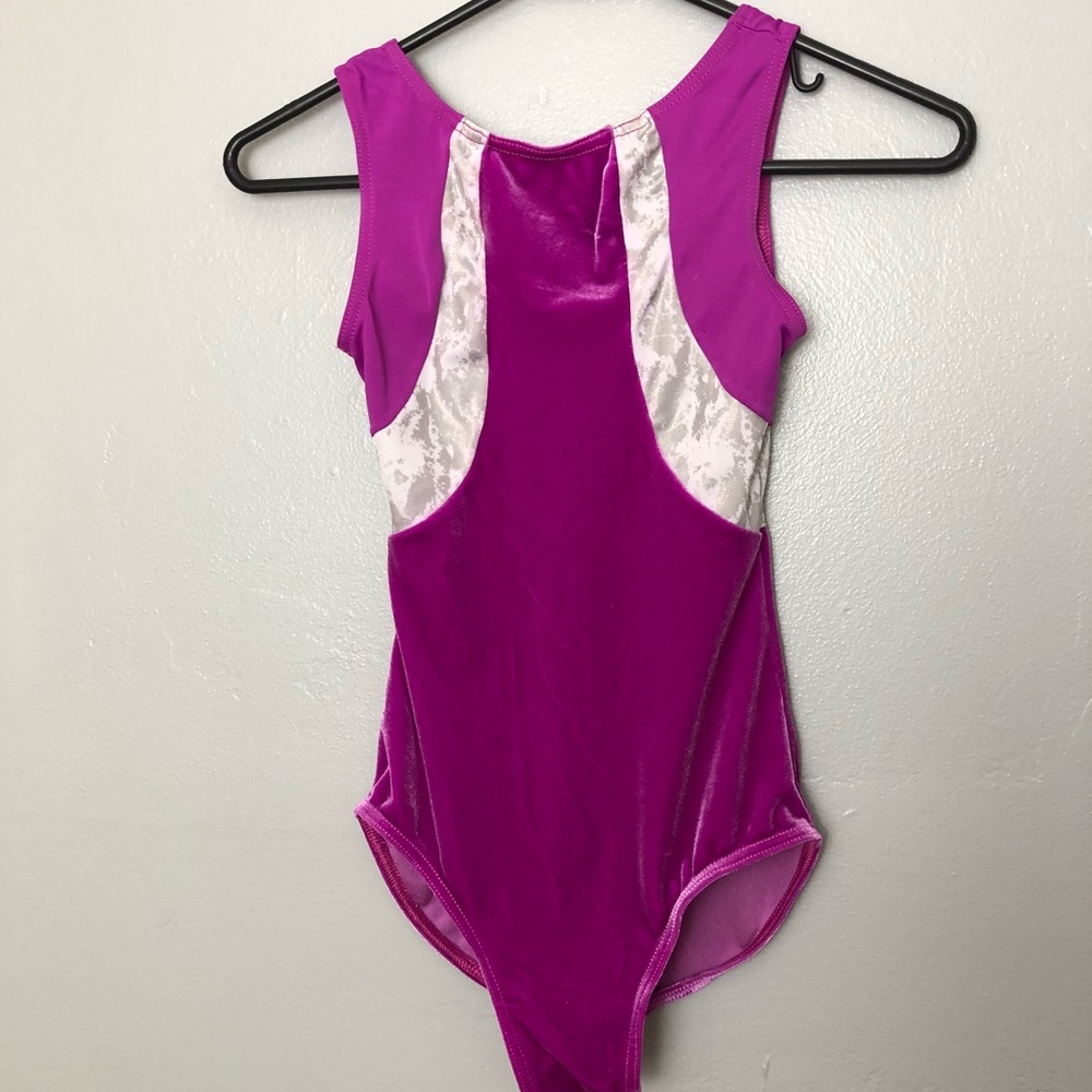 Large dance or gymnastics leotard. Fuchsia